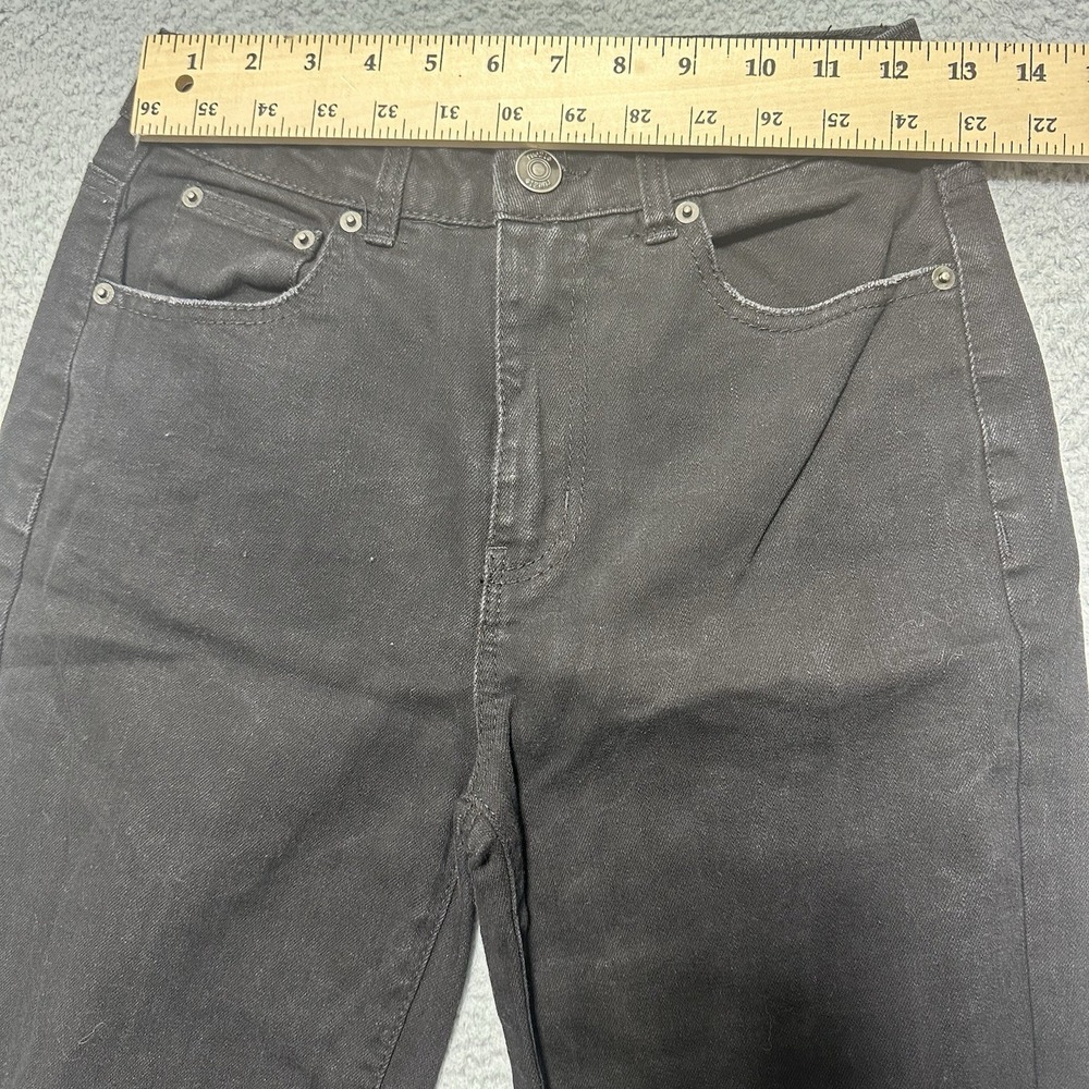 Rue 21 Womens Black Denim Jeans Size 1 Relaxed‎ Fit Wide Leg Y2K Boyfriend - Picture 2 of 9